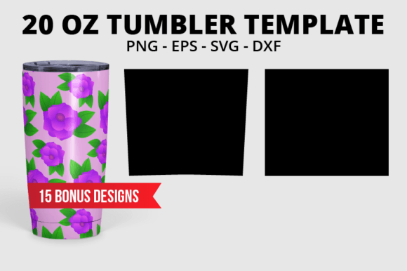 20 Oz Skinny Tumbler Template SVG
