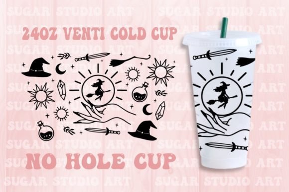 Basic Witch No Hole Cup, Halloween SVG