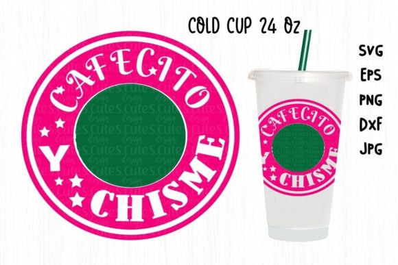Cold Cup 24 Oz Svg, Cafecito Y Chisme