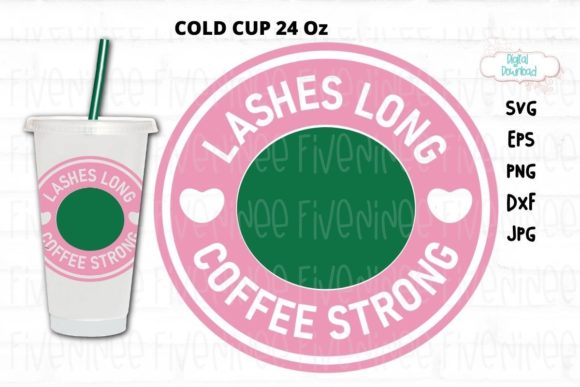 Cold Cup Ring 24 Oz Coffee Strong