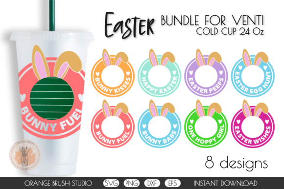 Easter Venti Cold Cup Decal SVG Bundle