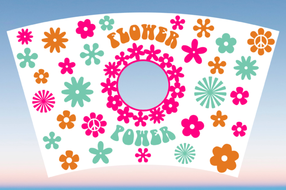 Flower Power Boho Starbucks Cup Wrap SVG