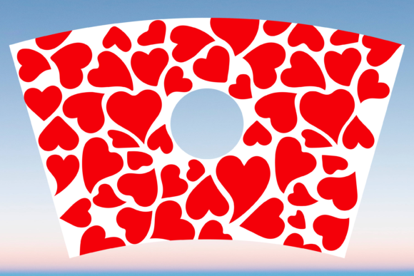 Groovy Hearts Starbucks Cup Wrap SVG
