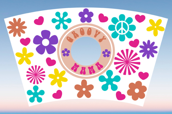 Groovy Mama Boho Starbucks Cup Wrap SVG