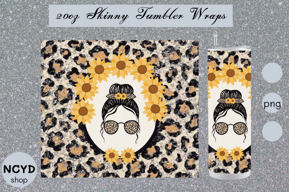 Leopard Skinny Tumbler Wrap SVG