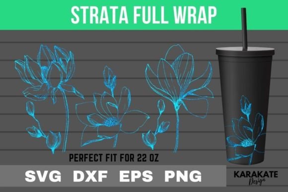 Lotus, 22 Oz Strata Cup Wrap SVG