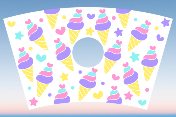 Love Ice Cream Summer Starbucks Wrap SVG