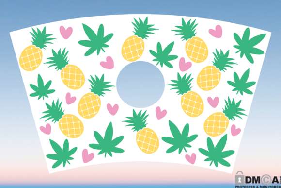 Pineapple Weed Starbucks Cup Wrap SVG