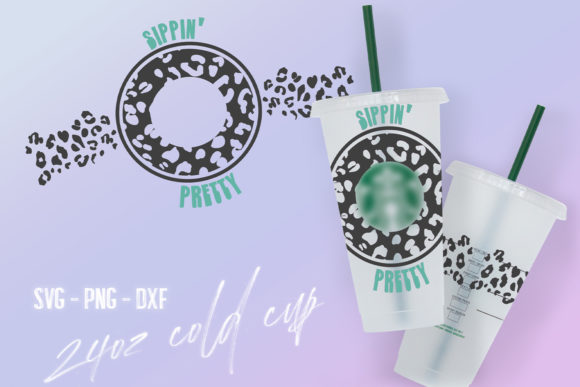 Sippin Pretty Cold Cup 24 Oz Svg Tumbler