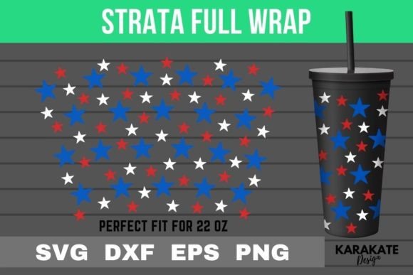 Star, 22 Oz Strata Cup Wrap SVG