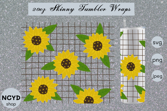 sunflower tumbler wrap svg