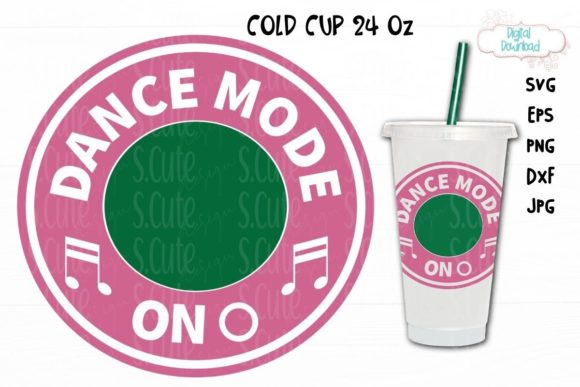 Venti Cold Cup 24 Oz SVG, Dance Mode Cup