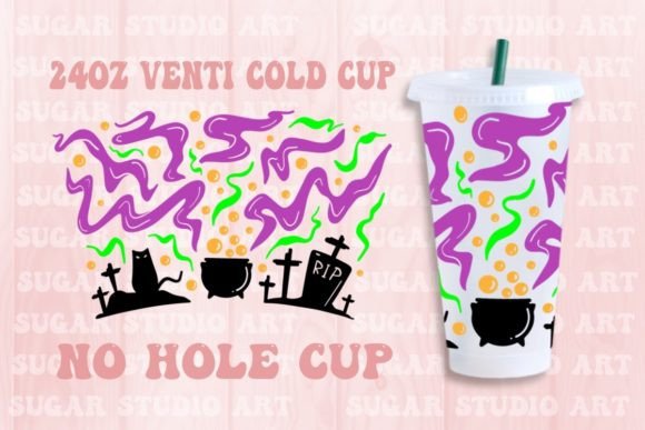 Witch No Hole Cup Halloween SVG