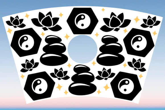 Yoga Stones Yin Yang Starbucks Wrap SVG
