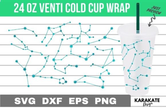 Zodiac Sky Venti Cup Wrap SVG